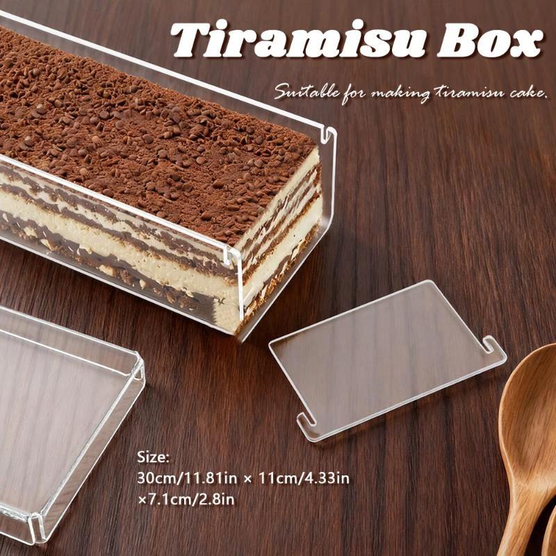 Kitchen Baking Containers - Прочный прямоугольный акриловый контейнер для тирамису,