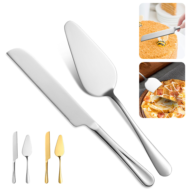 Kitchen And Baking Equipment - Набор лопаток-ножей для торта из нержавеющей