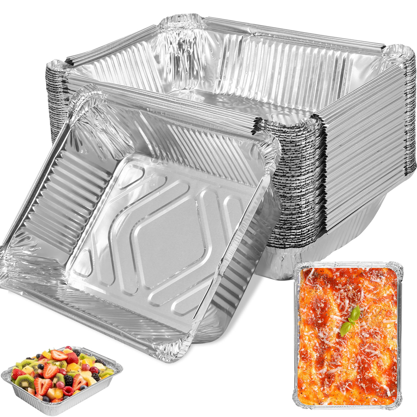 Kitchen Baking Containers - Прямоугольный контейнер из фольги для аэрогриля,