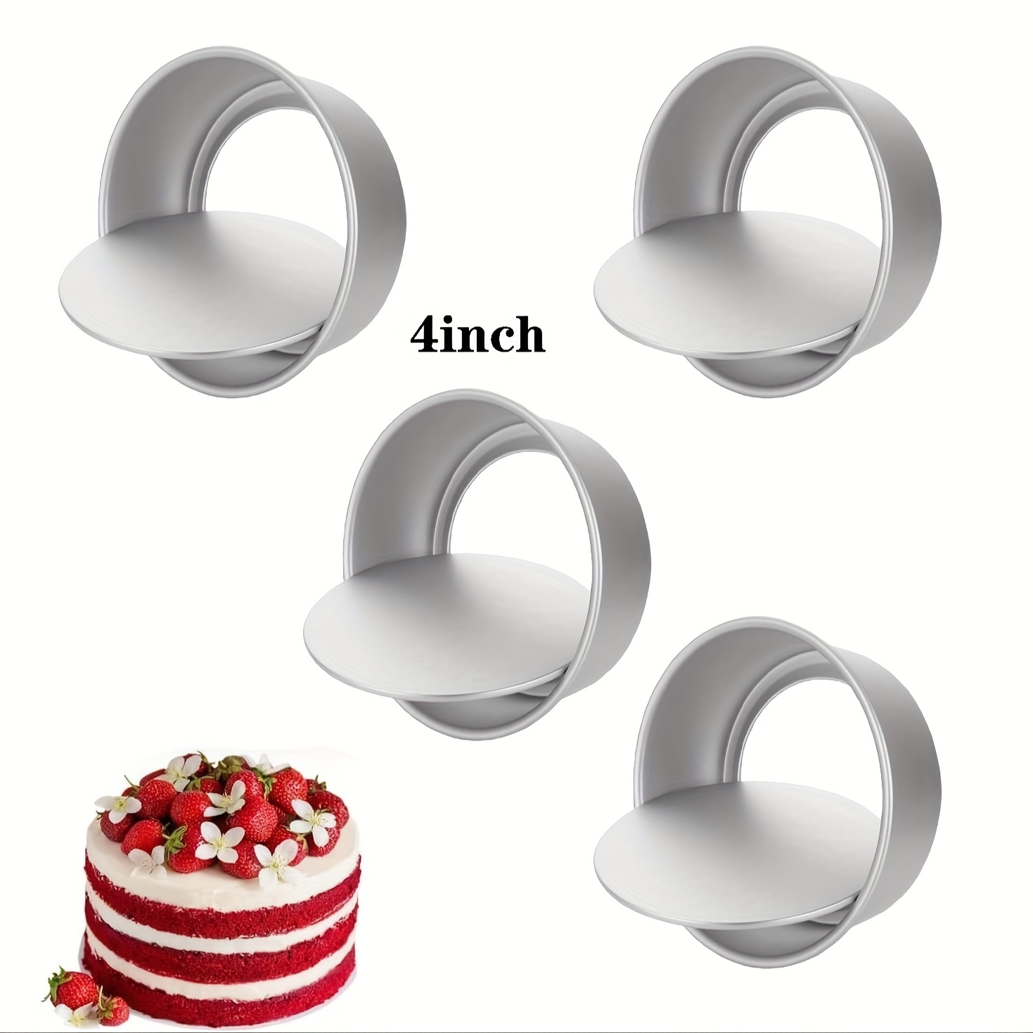 4 шт. 4-дюймовые круглые пищев – обзор и цена Kitchen And Baking Equipment